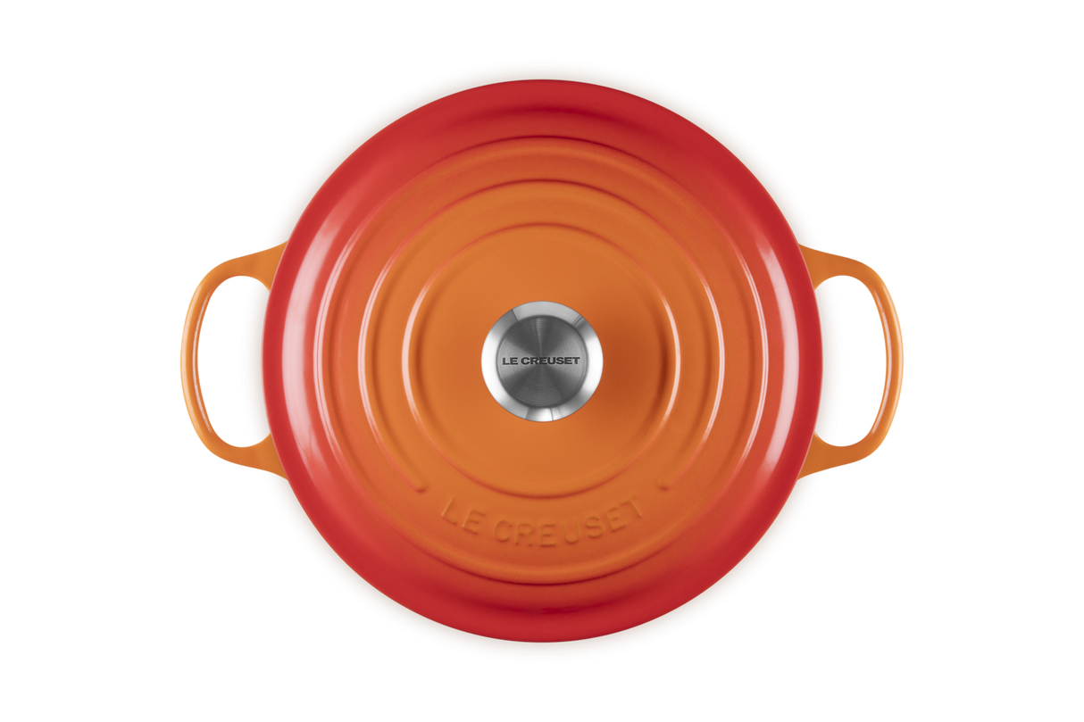Le Creuset Signature 26cm Cast Iron Round Casserole - Volcanic | 21177260902430