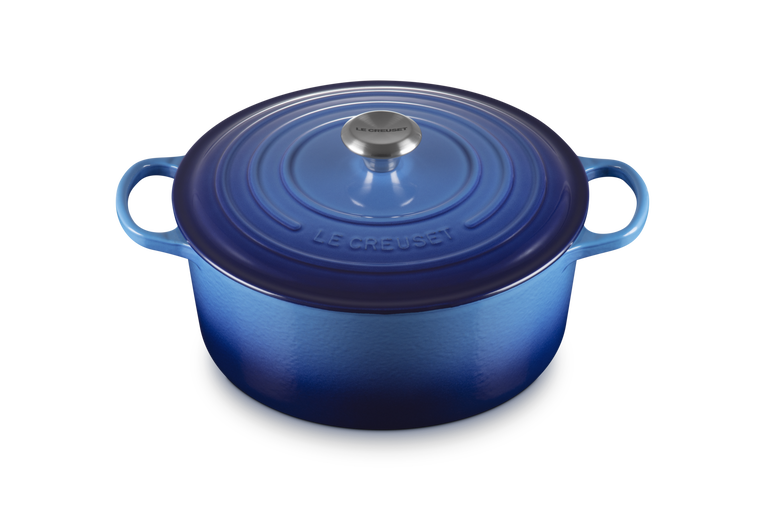 Le Creuset Signature 28cm Cast Iron Round Casserole - Azure | 21177282202430