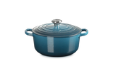 Le Creuset Signature 20cm Cast Iron Round Casserole - Deep Teal | 21177206422430