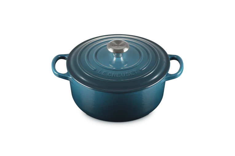Le Creuset Signature 20cm Cast Iron Round Casserole - Deep Teal | 21177206422430