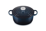Le Creuset Signature 20cm Cast Iron Round Casserole - Nuit | 21177201294475