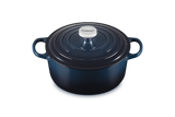 Le Creuset Signature 24cm Cast Iron Round Casserole - Nuit | 21177241294475