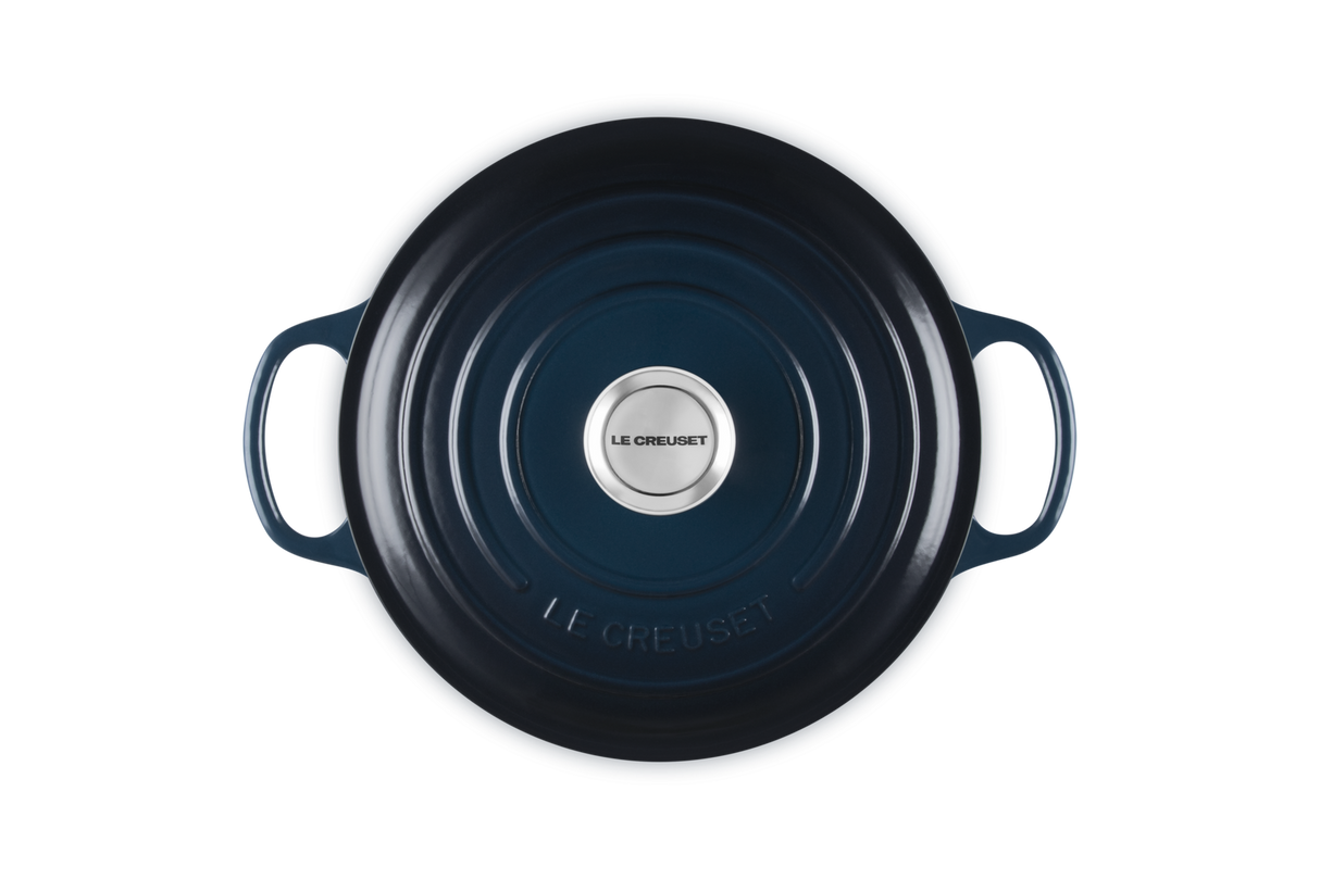 Le Creuset Signature 24cm Cast Iron Round Casserole - Nuit | 21177241294475