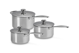 Le Creuset Signature 3-ply 3-piece Saucepan Set - Stainless Steel | 54811000010001