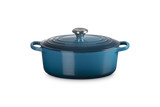 Le Creuset Signature 27cm Cast Iron Oval Casserole - Deep Teal | 21178276724430