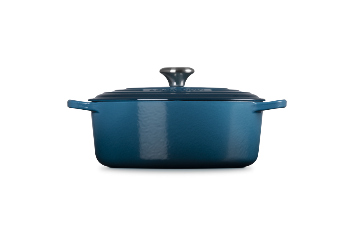 Le Creuset Signature 27cm Cast Iron Oval Casserole - Deep Teal | 21178276724430