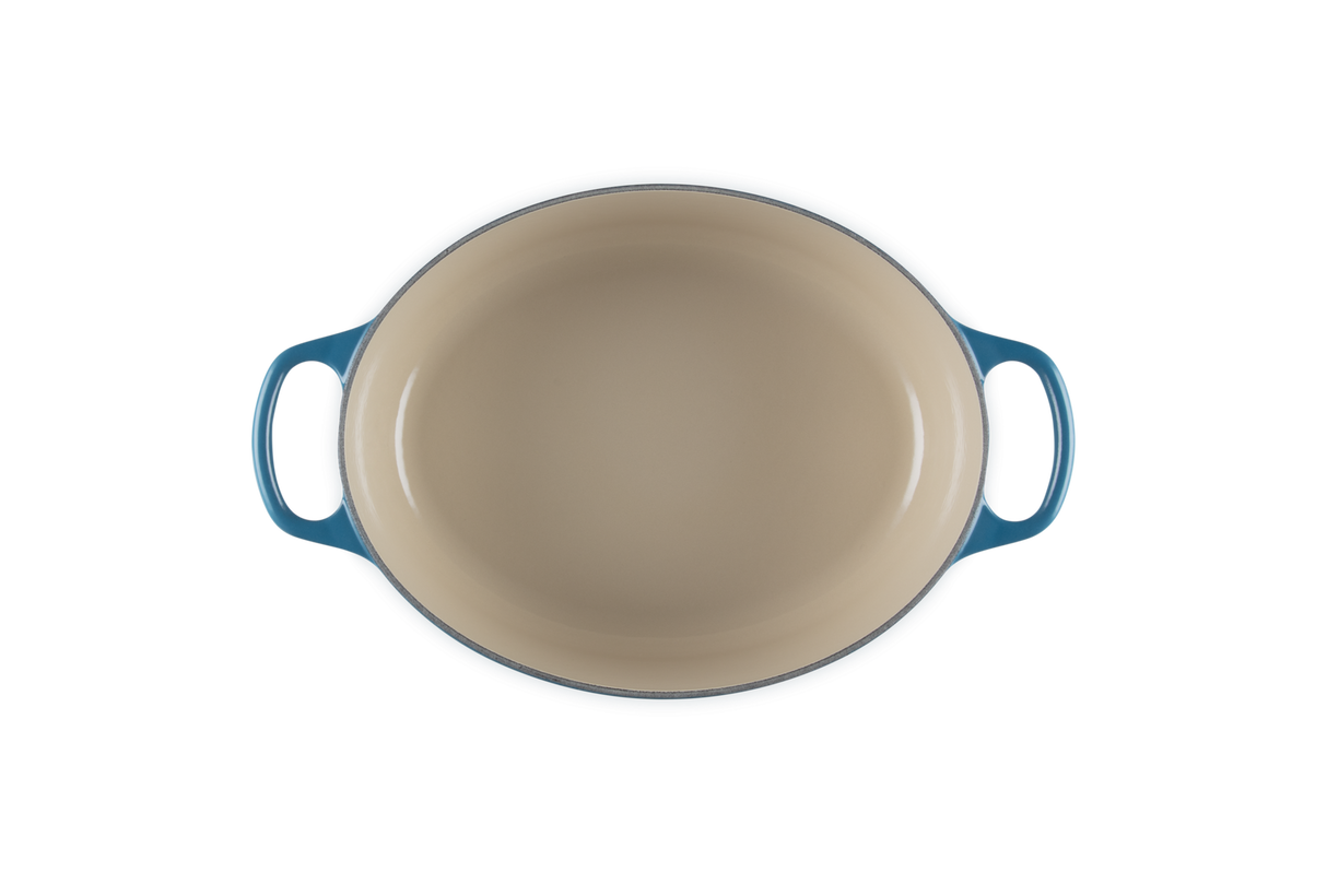 Le Creuset Signature 27cm Cast Iron Oval Casserole - Deep Teal | 21178276724430
