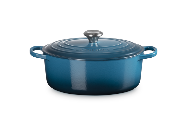 Le Creuset Signature 29cm Cast Iron Oval Casserole - Deep Teal | 21178296422430