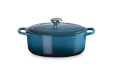 Le Creuset Signature 29cm Cast Iron Oval Casserole - Deep Teal | 21178296422430
