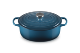 Le Creuset Signature 29cm Cast Iron Oval Casserole - Deep Teal | 21178296422430