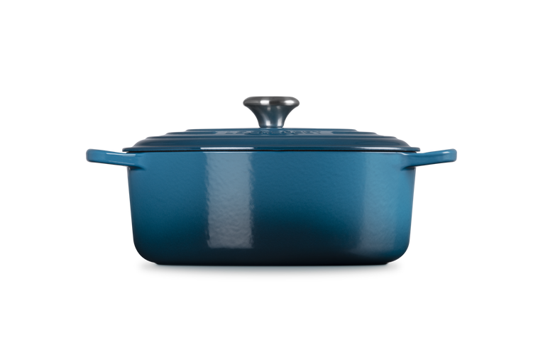 Le Creuset Signature 29cm Cast Iron Oval Casserole - Deep Teal | 21178296422430