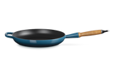 Le Creuset 28cm Cast Iron Frying Pan with Wooden Handle - Deep Teal | 20258286420422