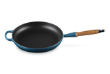 Le Creuset 28cm Cast Iron Frying Pan with Wooden Handle - Deep Teal | 20258286420422