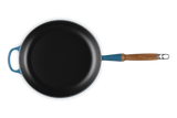 Le Creuset 28cm Cast Iron Frying Pan with Wooden Handle - Deep Teal | 20258286420422