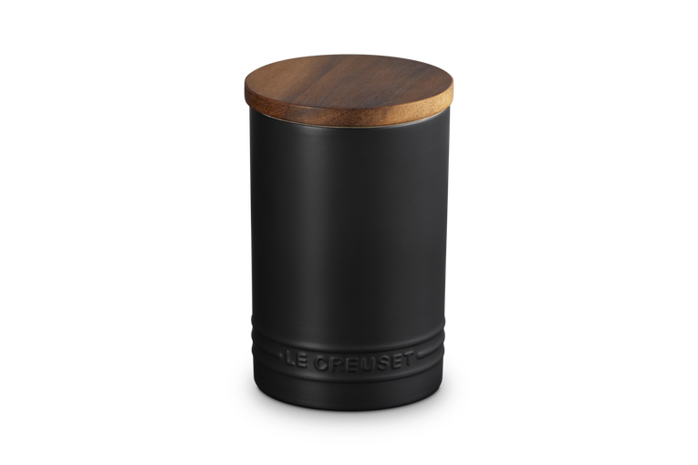 Le Creuset 770ml Stoneware Signature Storage Jar  - Satin Black | 70819770000099
