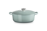 Le Creuset Signature 27cm Cast Iron Oval Casserole - Sea Salt | 21178277174430