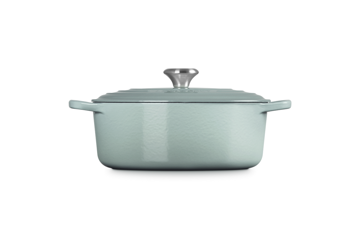 Le Creuset Signature 27cm Cast Iron Oval Casserole - Sea Salt | 21178277174430