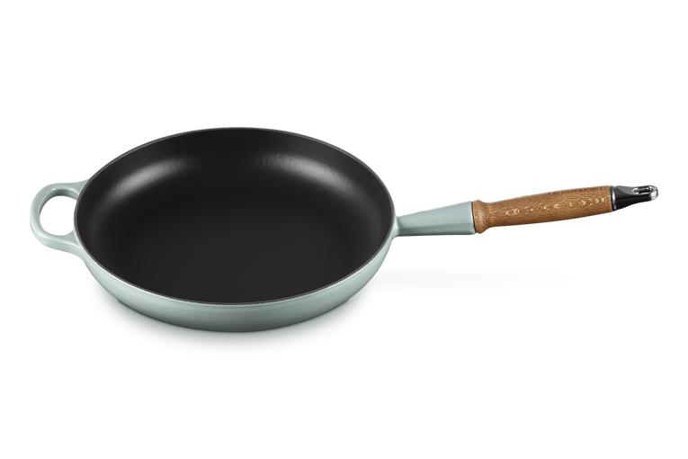 Le Creuset 28cm Cast Iron Frying Pan with Wooden Handle - Sea Salt | 20258287170422
