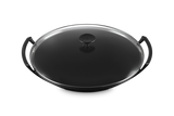 Le Creuset 36cm Cast Iron Wok & Glass Lid - Satin Black | 25304360000460