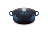 Le Creuset Signature 27cm Cast Iron Oval Casserole - Nuit | 21178271294475