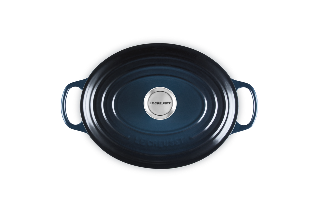 Le Creuset Signature 27cm Cast Iron Oval Casserole - Nuit | 21178271294475
