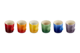 Le Creuset 320ml Stoneware Rainbow Set of 6 Espresso Mugs | 79114105219030