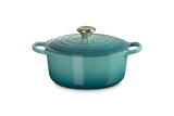 Le Creuset Signature 24cm Cast Iron Round Casserole - Bleu Riviera | 21177240994450