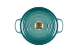 Le Creuset Signature 24cm Cast Iron Round Casserole - Bleu Riviera | 21177240994450
