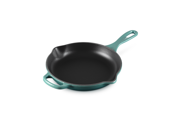 Le Creuset 23cm Cast Iron Round Skillet - Bleu Riviera | 20182230990422