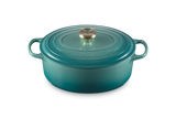 Le Creuset Signature 29cm Cast Iron Oval Casserole - Bleu Riviera | 21178290994450