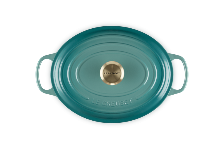 Le Creuset Signature 29cm Cast Iron Oval Casserole - Bleu Riviera | 21178290994450