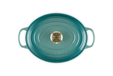 Le Creuset Signature 29cm Cast Iron Oval Casserole - Bleu Riviera | 21178290994450