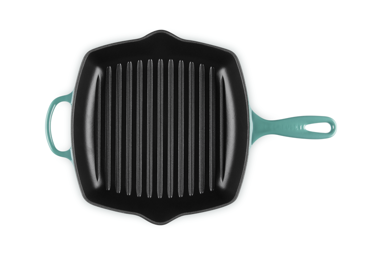 Le Creuset Signature 26cm Cast Iron Square Grillit - Bleu Riviera | 20183260990422