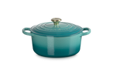 Le Creuset Signature 22cm Cast Iron Round Casserole - Bleu Riviera | 21177220994450