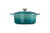 Le Creuset Signature 22cm Cast Iron Round Casserole - Bleu Riviera | 21177220994450