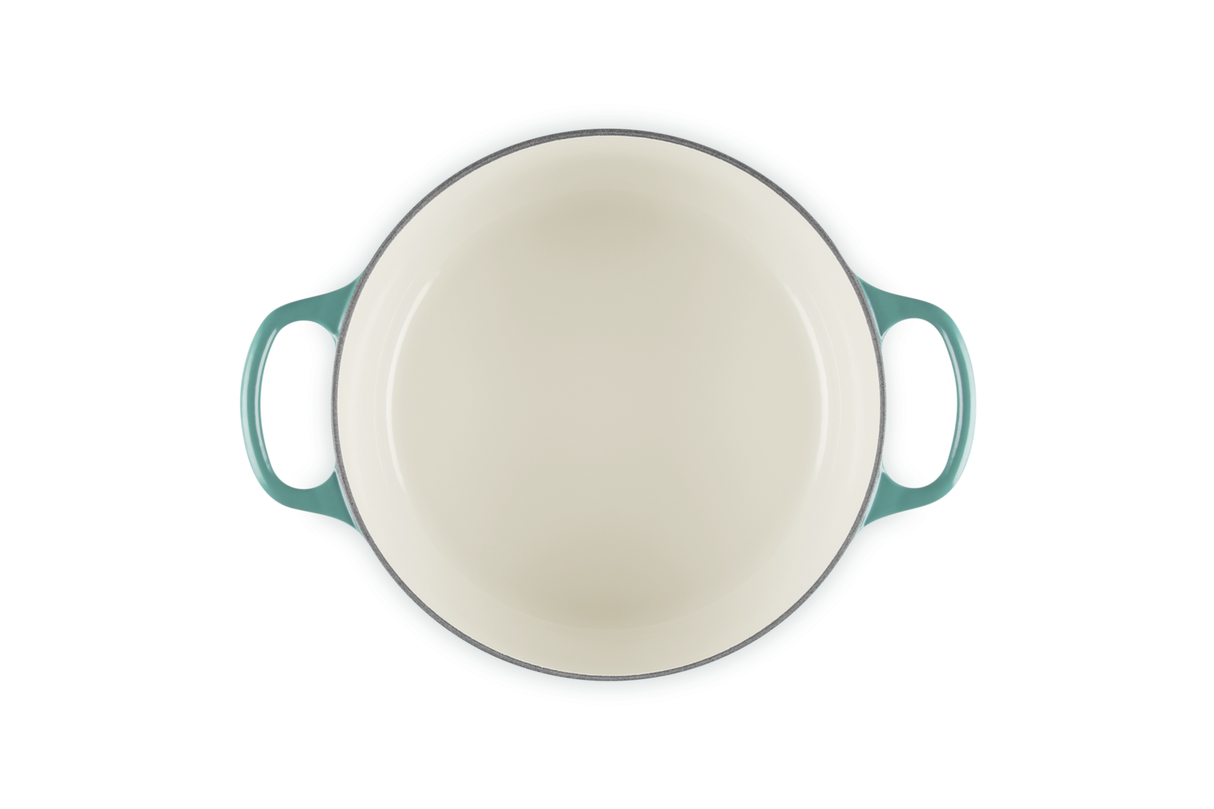 Le Creuset Signature 22cm Cast Iron Round Casserole - Bleu Riviera | 21177220994450