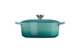 Le Creuset Signature 27cm Cast Iron Oval Casserole - Bleu Riviera | 21178270994450