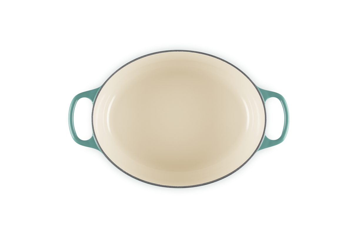 Le Creuset Signature 27cm Cast Iron Oval Casserole - Bleu Riviera | 21178270994450