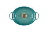 Le Creuset Signature 27cm Cast Iron Oval Casserole - Bleu Riviera | 21178270994450