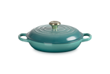 Le Creuset Signature 26cm Cast Iron Shallow Casserole - Bleu Riviera | 21180260994450