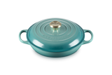 Le Creuset Signature 26cm Cast Iron Shallow Casserole - Bleu Riviera | 21180260994450