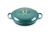 Le Creuset Signature 30cm Cast Iron Shallow Casserole - Bleu Riviera | 21180300994450