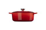 Le Creuset Signature 27cm Cast Iron Oval Casserole - Cerise | 21178270602430