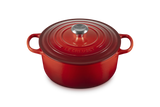 Le Creuset Signature 26cm Cast Iron Round Casserole - Cerise | 21177260602430
