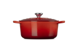 Le Creuset Signature 26cm Cast Iron Round Casserole - Cerise | 21177260602430
