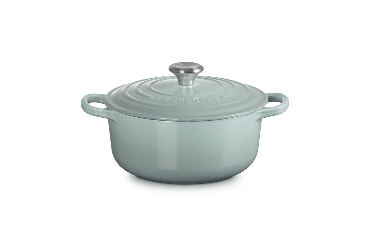 Le Creuset Signature 20cm Cast Iron Round Casserole - Sea Salt | 21177207174430
