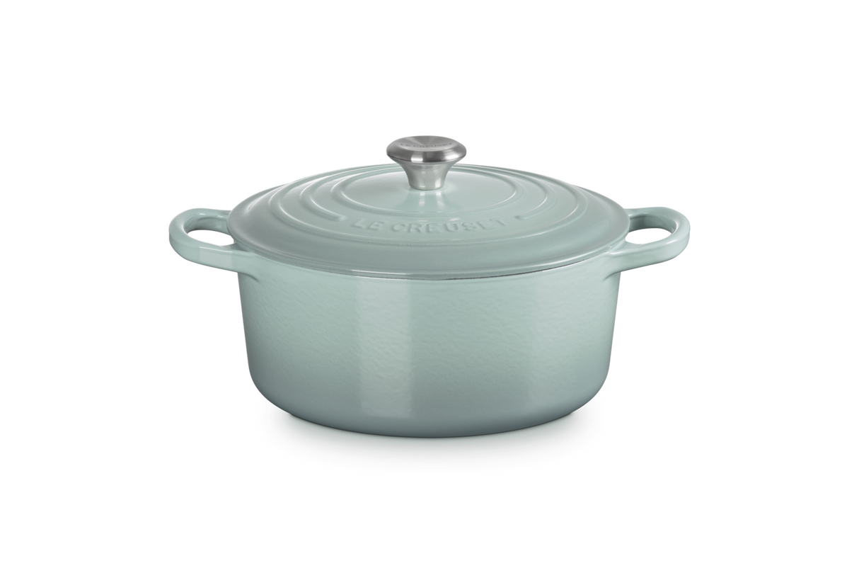 Le Creuset Signature 22cm Cast Iron Round Casserole - Sea Salt | 21177227174430
