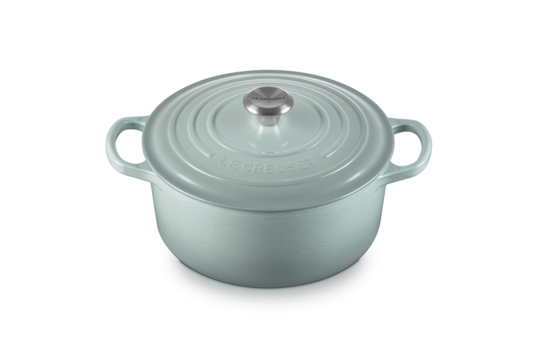 Le Creuset Signature 28cm Cast Iron Round Casserole - Sea Salt | 21177287174430