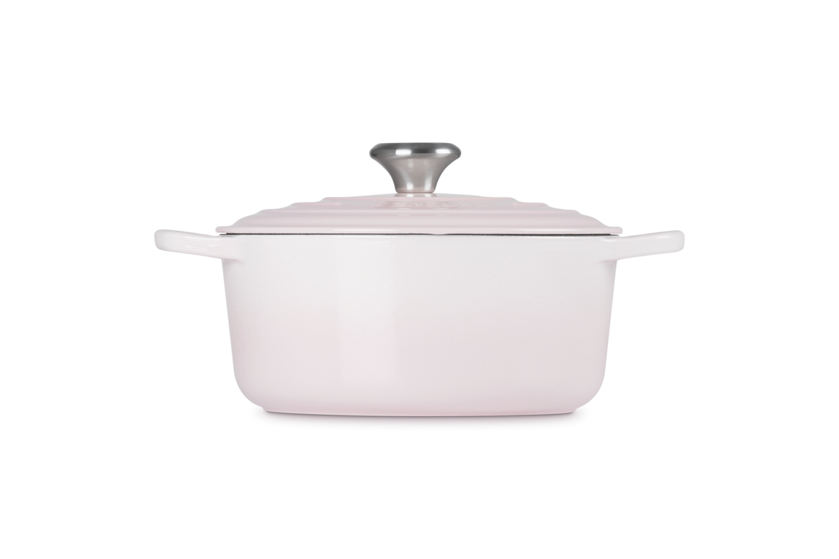 Le Creuset Signature 24cm Cast Iron Round Casserole - Shell Pink | 21177247774430