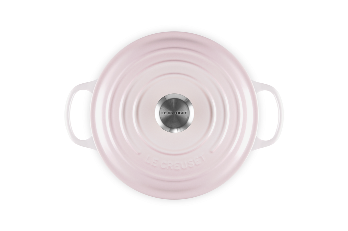 Le Creuset Signature 24cm Cast Iron Round Casserole - Shell Pink | 21177247774430